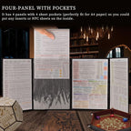 CZYY Faux Leather Dungeon Master Screen, 4-Panel DM Screen - Image 4