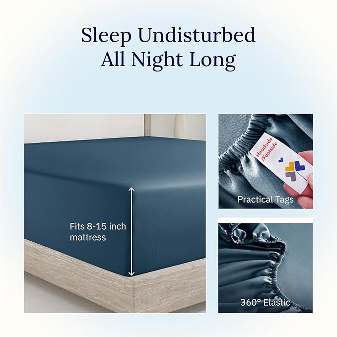 California Design Den Extra Long Twin Fitted Sheet, Soft 400 Thread Count - Image 5