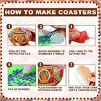8-Pack Diamond Art Coaster Kit - Image 7