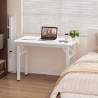 Need Small Folding Computer Desk, 39.4 Inch Writing Table, Sturdy Foldable Desk - Image 2