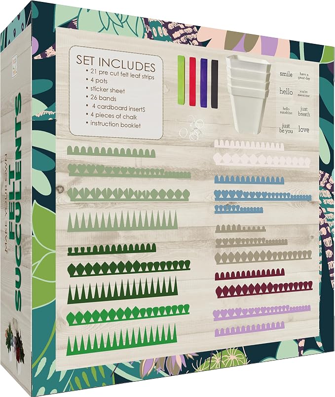 Hapinest DIY Potted Felt Succulents Craft Kit - Image 2