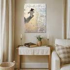 Jesus Holding Woman Wall Art Footprints in the Sand Painting Picture Wall Decor - Image 8