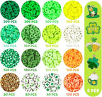 Gionlion 3000 Pcs St Patricks Day Accessories, St Patricks Day Green Clay Beads - Image 2