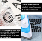 Zonon 136 Pieces Rhinestone Iron-on Letter Large Glitter Bling Alphabet Sticker - Image 2