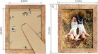 iRahmen 8x10 Picture Frame Set of 4, High Definition Real Glass Rustic Brown - Image 2