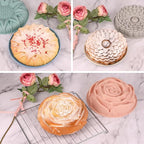 Sakolla 3 Pack Flower Shape Silicone Cake Molds, Large Round Silicone Molds - Image 6