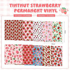 Tintnut Strawberry Permanent Vinyl 10 Sheets 12''x10'' Adhesive Vinyl | Flower - Image 2