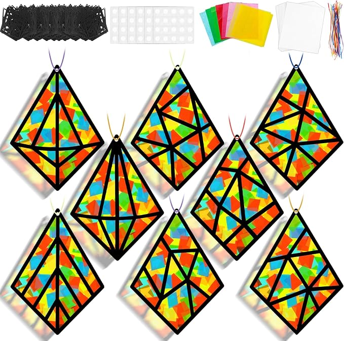 Lonfliness 30 Sets Sunday School Kite Suncatcher Crafts VBS DIY Window Stain by Lonfliness