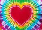 BELECO 9x6ft Fabric Tie Dye Heart Backdrop Rainbow Heart Love Valentines - Image 2
