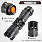 Honoson Red Light Flashlight LED Single Mode Torch 1 Mode Scalable Red Lens - Image 2