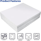 Better Office Products White EVA Foam Sheets, 30 Pack, 2mm Thick, 9 x 12 Inch - Image 3