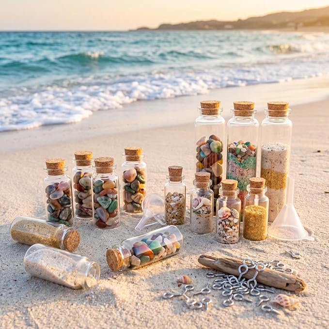 Geiserailie 45 Pcs Mini Glass Bottles - Image 4