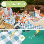 Smiry Rectangle Table Cloth, Waterproof Vinyl Tablecloth - Image 5