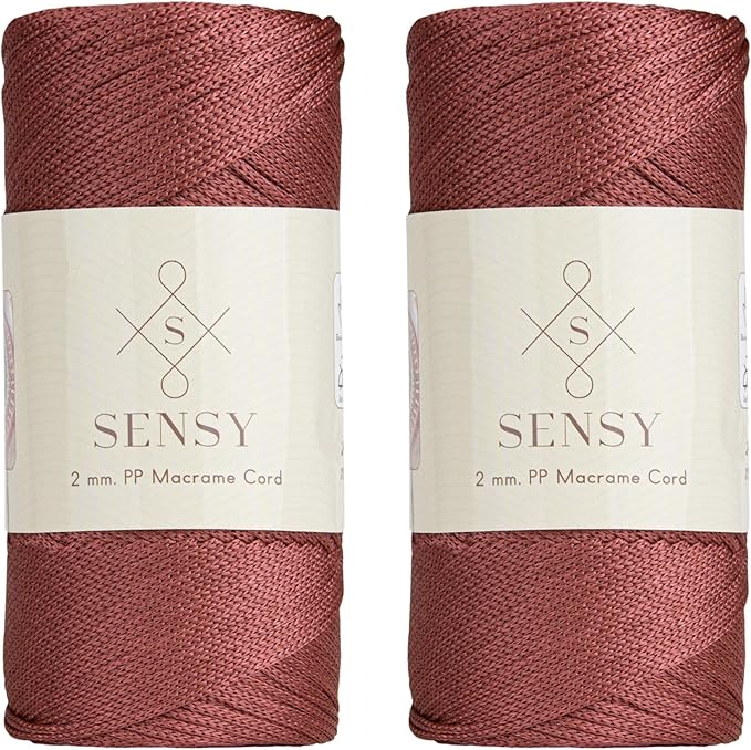Sensy Premium 2 Pack of 2mm 251 Yards Polyester Rope 100% Polypropylene Cord by SSENSY