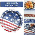 Qyeahkj 100 Pcs 4th of July Party Plates and Napkins Tableware Set American - Image 3