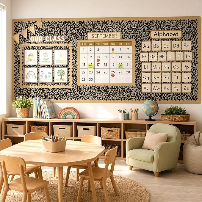 Leopard Print Bulletin Board Roll Non-Woven Fabric Poster 16in X 12ft | Back to - Image 7