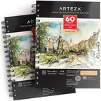 ARTEZA Mixed Media Sketchbook, 5.5 x 8.5 Inches, 60 Sheets, Micro-Perforated - Image 8