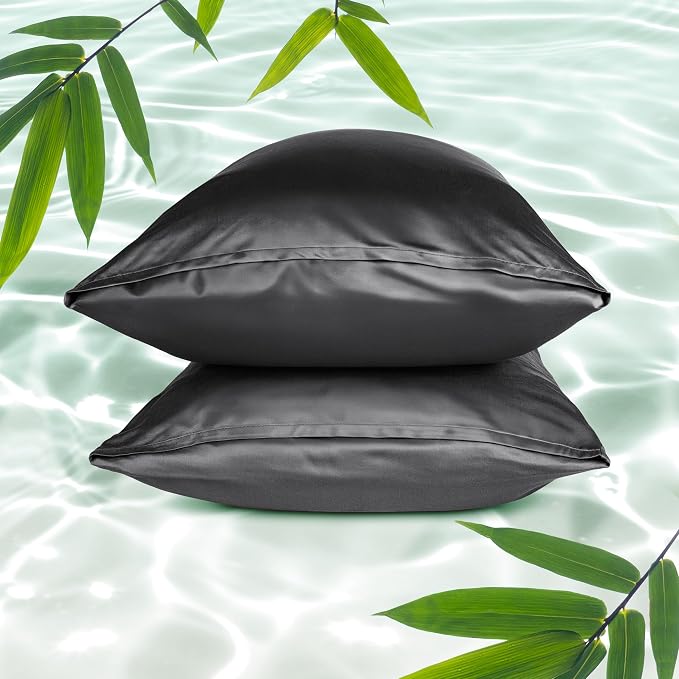 Bare Home 100% Rayon Made from Bamboo Luxury Queen Size Set of 2 Cooling by BareHome
