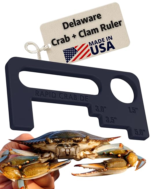 Crab Measurement Tool for DE Blue Crabs, Peeler Crabs, & Clams | DE Regulation by SupplySons