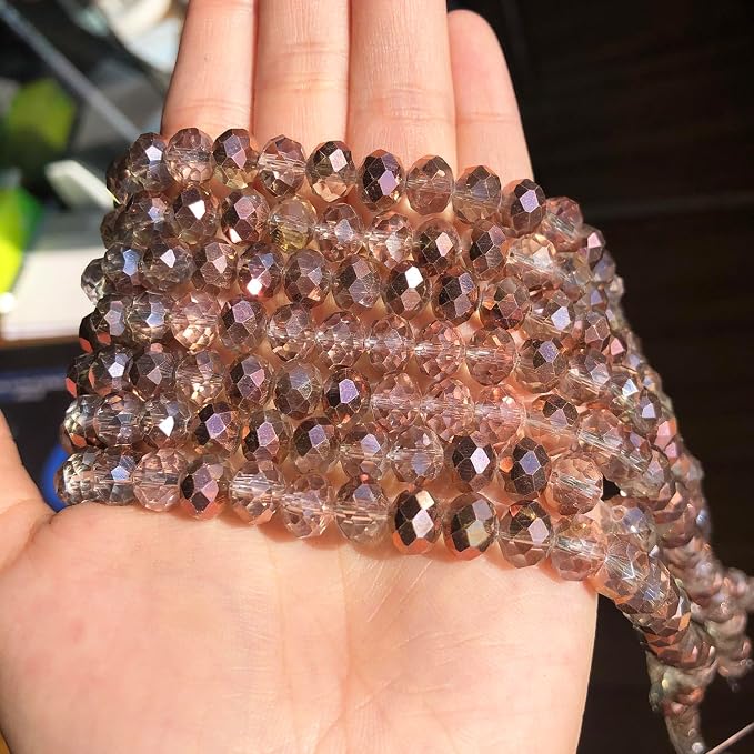 300pcs 8mm Crystal Glass Beads for Jewelry Making Faceted Rondelle Flat Beads - Image 6