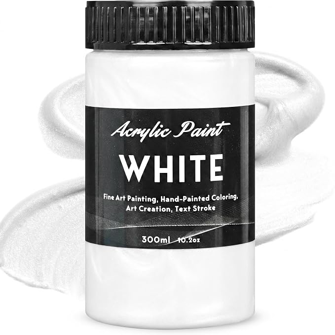 Pearlescent Acrylic Paint, 300ml/10.2oz Non Toxic Waterproof Metallic Pearl by Unknown