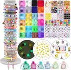 JQEEYGV Friendship Bracelet Kit, 2 Boxs 7300Pcs Clay Beads - Image 8