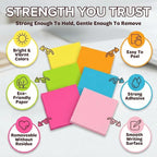 Sticky Notes 3x3 – 2026 Improved Adhesive, Very Very Sticky & Bright Neon - Image 4
