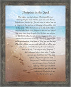Footprints in the Sand Inspirational Wall Art, Beach Decor, Christian Gifts by CROSSROADSHOMEDECOR