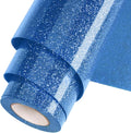 Blue Glitter HTV Heat Transfer Vinyl Roll 12inch x 20 ft by WOOGLITTER