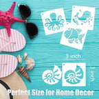 Sea Life Stencils for Kids, Drawing Templates for Wall Wood Fabric Canvas - Image 2