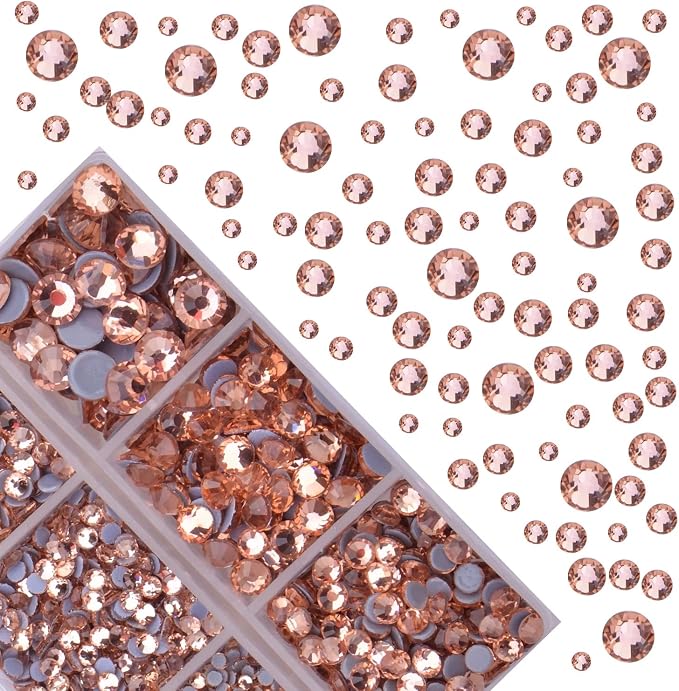 4000Pcs Mixed Size Hot Fix Round Crystals Gems Glass Stones Hotfix Flat Back - Image 2