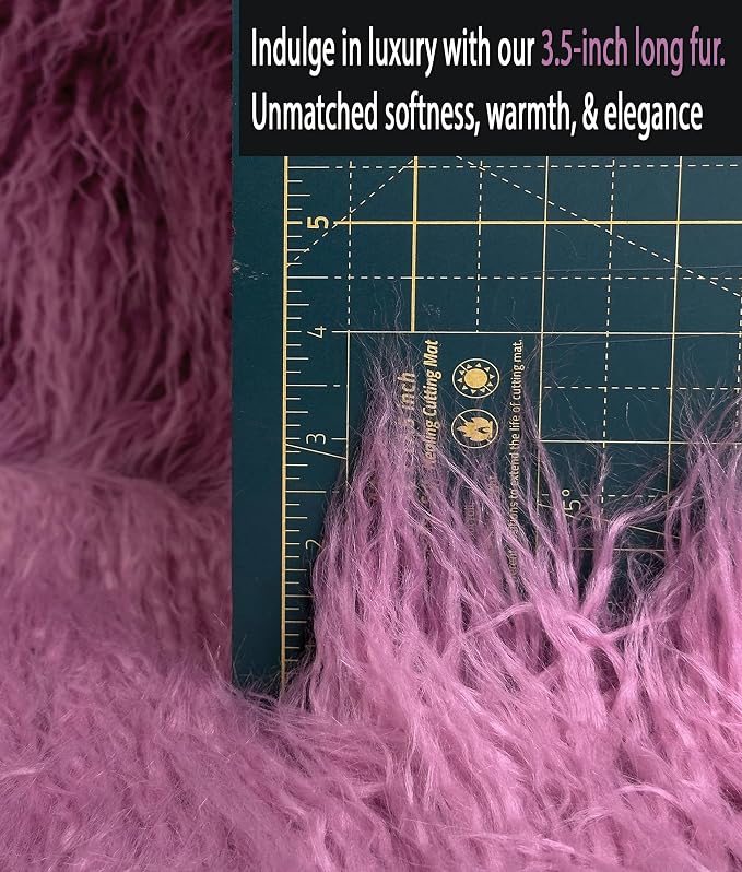 Fabric Empire 2.3oz Faux Fur Curly Yak Fabric 3.5" Long Pile Japanese Yarn/Sold - Image 3