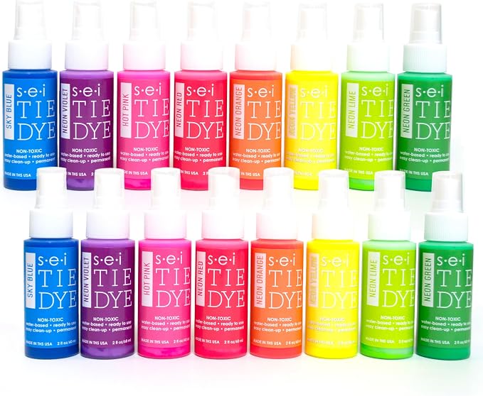 SEI 16 Pack Neon Tie Dye Spray Kit, Tye Dye Kits by SEI