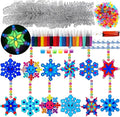 30 Sets Winter Snowflake Suncatchers Craft Kits DIY Glow In The Dark Window by Ayhuhra