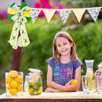 JarThenaAMCS Lemon Wired Edge Ribbon Yellow Green Stripe Plaid Craft Ribbons - Image 6