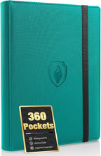 Premium 9 Pocket Card Binder for 360 Cards, Fabmaker PU Cover Trading Card by Fabmaker