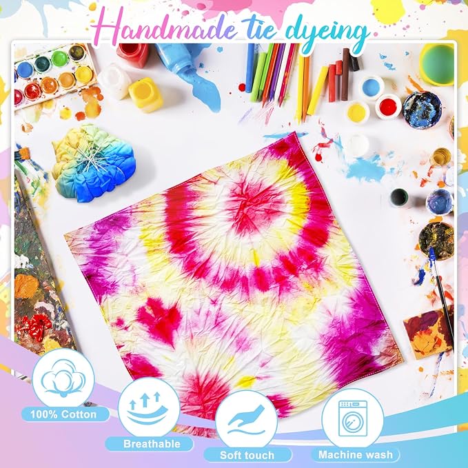 Cotton White Bandana, Handkerchiefs Headband Head Wrap Scarf - Image 4