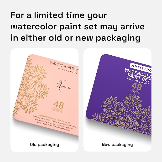 ARTISTRO 48 Color Watercolor Paint Set - Image 2
