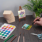 Wooden Blocks for Crafts, 1/4″ Thick 3″ X 3″ Wood Squares for Crafting - Image 4