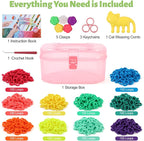 IQKidz Arts and Crafts for Kids Ages 6-8 8-12, Bracelets Making Loom Kit - Image 2
