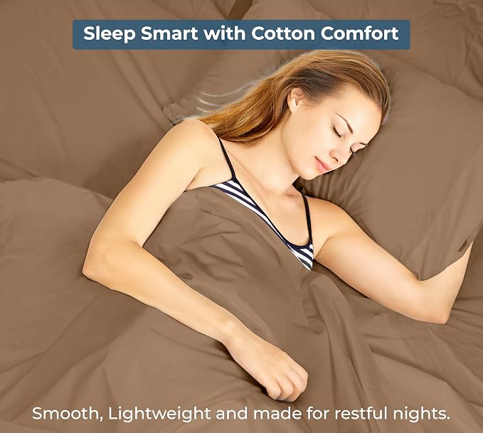 Royale Linens 100% Organic Cotton Queen Flat Sheet Only - Image 9
