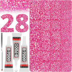 36000Pcs Hot Pink AB Rhinestones by Worthofbest
