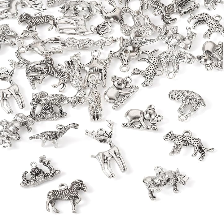 Craftdady Tibetan Style Antique Silver Alloy Pendants Cute Metal Dangle Charms by Craftdady