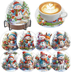 Benjenes 8PCS Christmas Diamond Art Coasters Kit by Benjenes