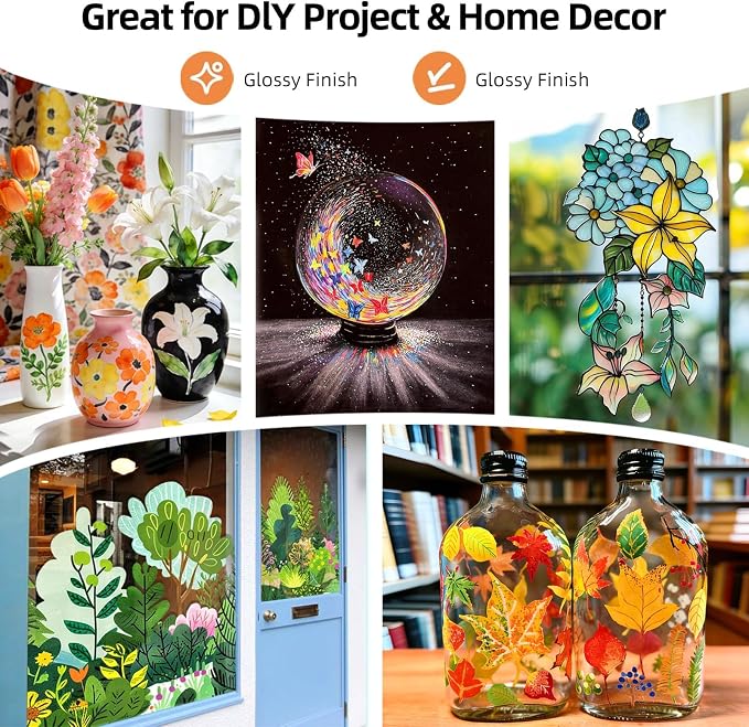 Colorful Stain Glass Paint Set - Image 6