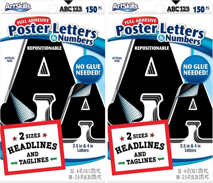ArtSkills Paper Poster Letters and Numbers by ArtSkills