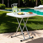 SUPER DEAL 2.5 Foot Plastic Folding Table, Indoor Outdoor Portable Heavy Duty - Image 4