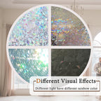 Niviy Stained Glass Window Film Rainbow Film Decorative Window Sticker 3D - Image 5