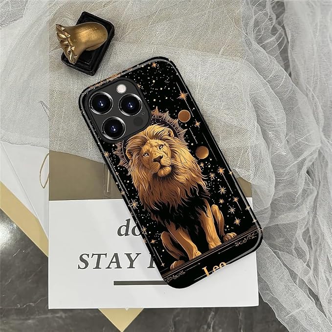ZHEGAILIAN Case for iPhone 14 Pro Max, Galaxy Lion Gold Durable Shockproof - Image 6