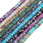 Songxi 5x8mm Natural Blue Emperor Stone Rondelle Beads, Gemstone - Image 8